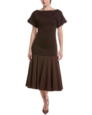 HL Affair Short Sleeve Maxi Dress - Brown
