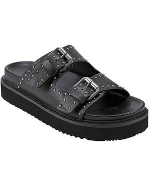 Marc Fisher Agusta Leather Sandal - Black