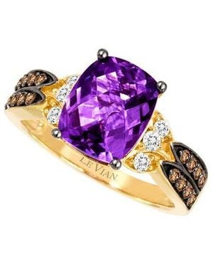Le Vian 14K 2.98 Ct. Tw. Diamond & Amethyst Ring - Purple