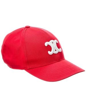 Celine Triomphe Baseball Cap - Red