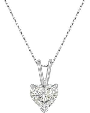 Haus of Brilliance 14K 0.50 Ct. Tw. Diamond Pendant Necklace - Metallic