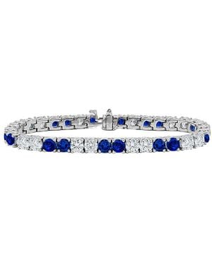 Diana M. Jewels Fine Jewellery 18k 12.20 Ct. Tw. Diamond & Sapphire Bracelet - Blue