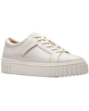 Clarks Mayhill Walk Leather Trainer - White