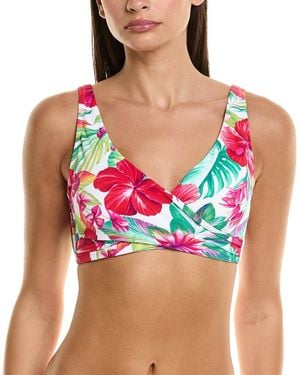 Tommy Bahama Island Cays Fiesta Underwire Wrap Bikini Top - Red