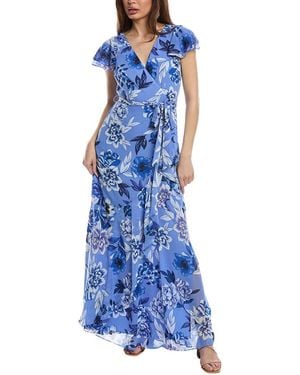 Eliza J Chiffon Maxi Dress - Blue