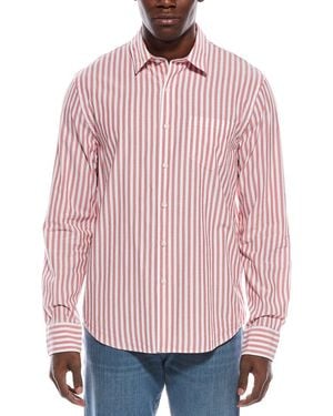 Vince Classic Fit Stripe Shirt - Pink