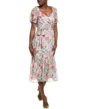 Julia Jordan Chiffon Midi Dress - Red