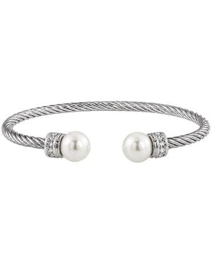 jean claude Stainless Steel Cz Bracelet - White