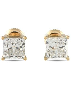 Lab Grown Diamonds 14K 3.34 Ct. Tw. Diamond Earring - Metallic