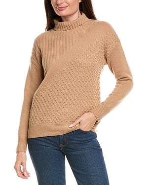 Kier + J Kier + J Turtleneck Wool & Cashmere-Blend Jumper - Blue