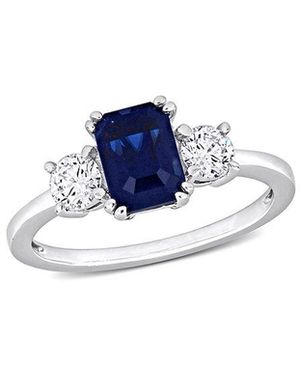 Rina Limor 14k 2.30 Ct. Tw. Diamond & Blue Sapphire Ring