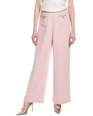 Gracia Chain Trim Wide Leg Pant - Pink