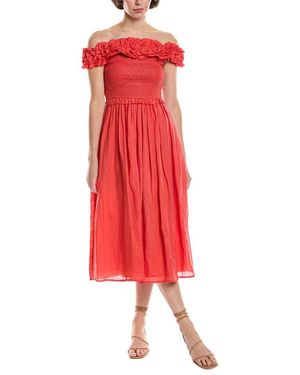 Sea Frida Midi Dress - Red