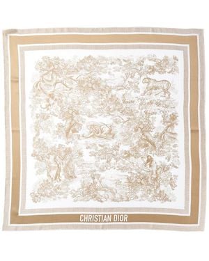 Dior Oblique Silk Scarf - Metallic