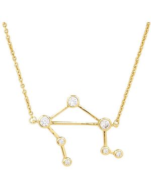 Sterling Forever When Stars Align Constellation Sign 14K Plated Cz Necklace - Metallic
