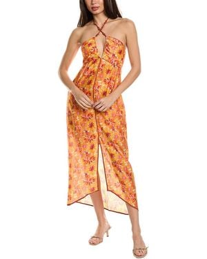 ViX Lowana Mustard Melanie Detail Dress - Orange