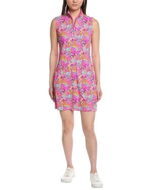 IBKUL Allana Zip Mock Dress - White
