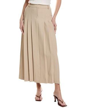 Kenneth Cole Pleated Maxi Skirt - Natural
