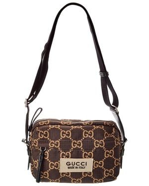 Gucci Medium Gg Ripstop Crossbody - Metallic