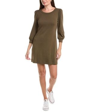 Michael Stars Sinclair Puff Sleeve T-Shirt Dress - Green