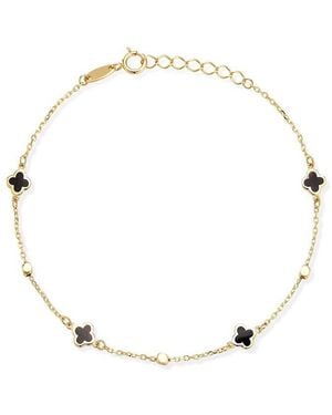 Ember Fine Jewelry 14K Clover Bracelet - Metallic