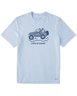 Life Is Good. Crusher T-Shirt - Blue