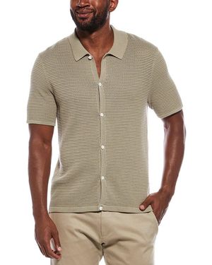 Madewell Open Stitch Button Up Polo Jumper - Natural