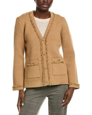 Endless Rose Chain Trim Cardigan - Natural