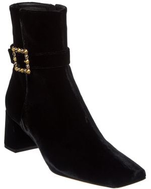 Gianvito Rossi Wondy 55 Velvet Bootie - Black