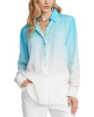 Robert Graham Printed Viscose Silk Blouse - Blue