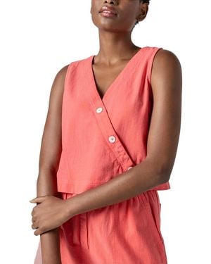 Lilla P Cross Front Top - Pink