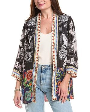 Johnny Was Jade Reversible Silk Kimono - Gray