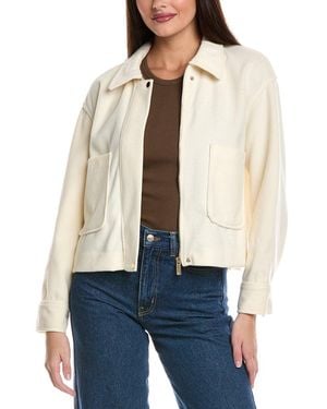 Vince Camuto Slouchy Patch Pocket Jacket - Natural