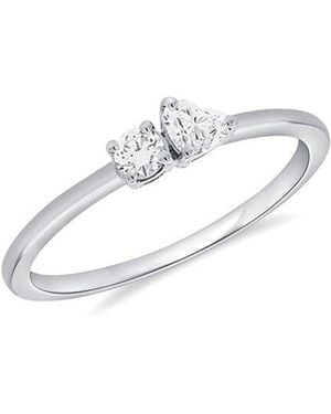 Sabrina Designs 14K 0.24 Ct. Tw. Diamond Two-Stone Ring - White