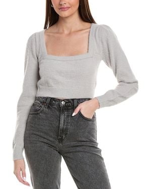 REVERIEE Fuzzy Top - Grey