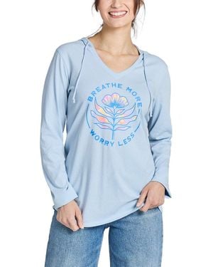 Life Is Good. Crusher Lite Hooded T-Shirt - Blue