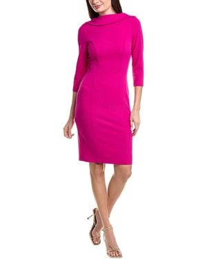 Adrianna Papell Crepe Midi Dress - Pink