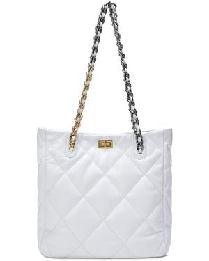 Tiffany & Fred Paris Quilted Leather Tote - White