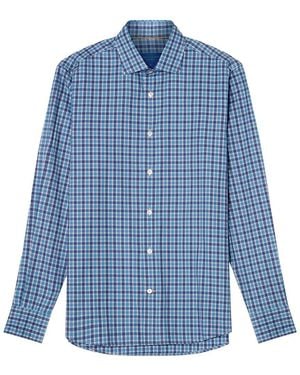 Robert Talbott Reynolds Ultra Light Weight Brushed Shirt - Blue