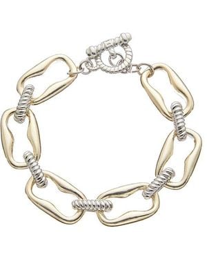 Juvell 18k Two-tone Plated Bracelet - Metallic