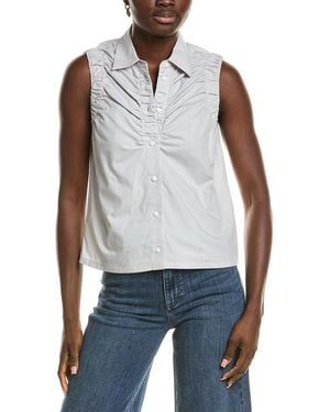 Rag & Bone Georgina Ruched Shirt - White