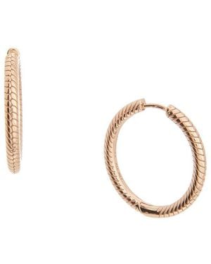PANDORA Moments 14K Rose Plated Hoop Earrings - Metallic