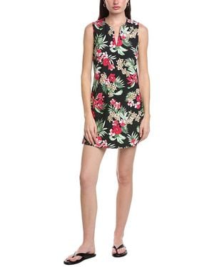 Tommy Bahama Lily Cat Split Neck Romper - Red