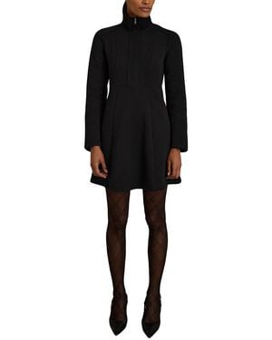 Reiss Krysta Fit & Flare Jersey Dress - Black