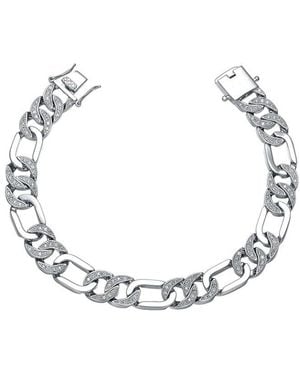 Genevive Jewelry Rachel Glauber Plated Cz Link Chain Bracelet - Metallic