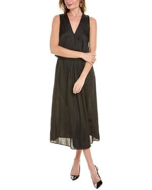 The Kooples Surplice Faux Wrap Dress - Black