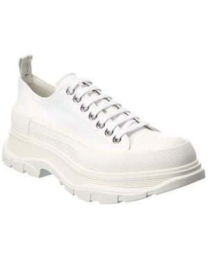 McQueen Tread Slick Canvas Sneaker - White