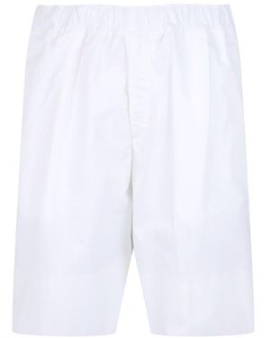 McQueen Wide Leg Pyjama Shorts - White