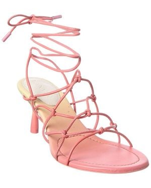 Lanvin Logo Leather Sandal - Pink