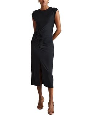 Reiss Lenara Cap Sleeve Jersey Sheath Dress - Black